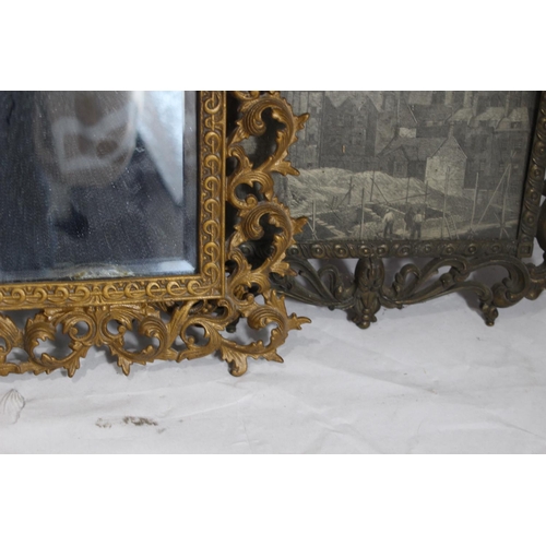 152 - 2 X VINTAGE METAL MIRRORS AND PICTURE
34 X 51CM