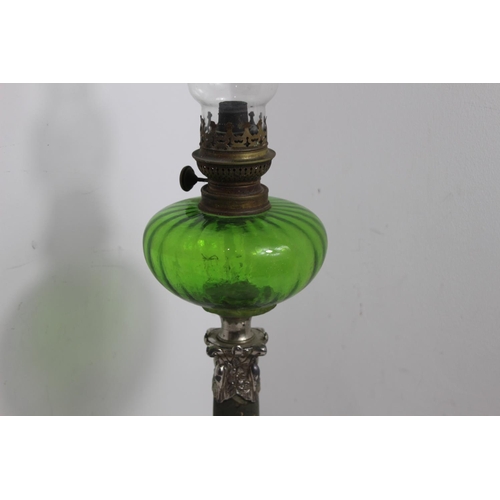 252 - ANTIQUE OIL LAMP 
68CM