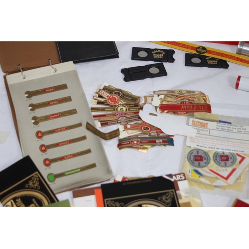 398 - QUANTITY OF VINTAGE CIGAR MEMORABILIA