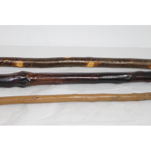 428 - 3 X INTERESTING WALKING STICKS 
91CM