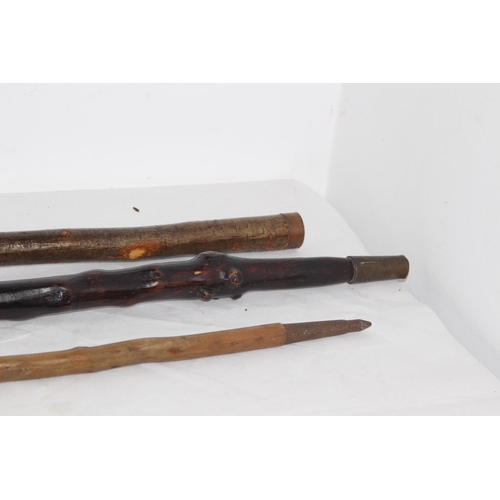 428 - 3 X INTERESTING WALKING STICKS 
91CM