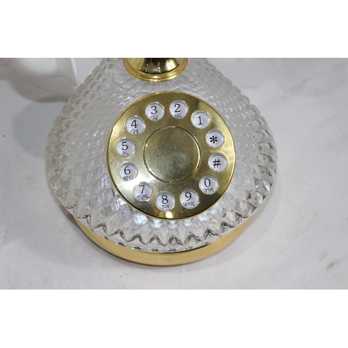 454 - SIECLE 24% CRYSTAL/GLASS TELEPHONE