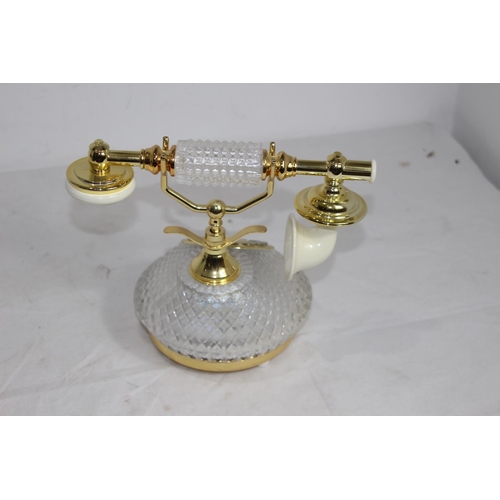 454 - SIECLE 24% CRYSTAL/GLASS TELEPHONE