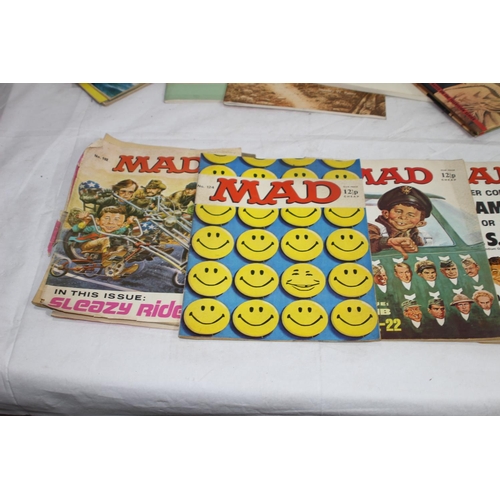 464 - QUANTITY OF VINTAGE MAD MAGAZINES ETC