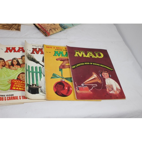 464 - QUANTITY OF VINTAGE MAD MAGAZINES ETC