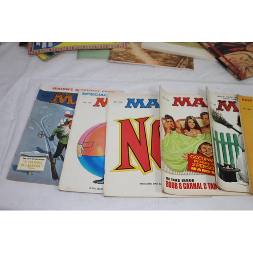 464 - QUANTITY OF VINTAGE MAD MAGAZINES ETC