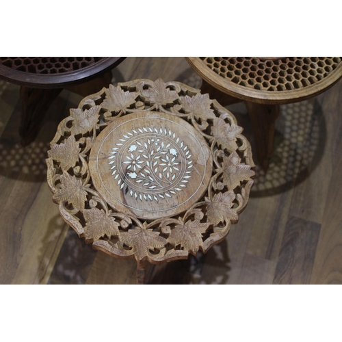 73 - 3 X ETHNIC TABLES 
30 X 31CM