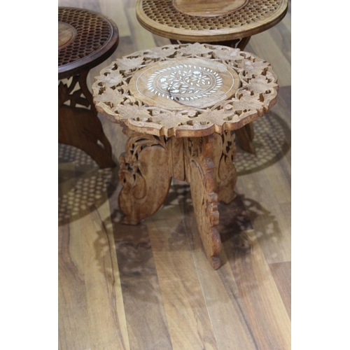 73 - 3 X ETHNIC TABLES 
30 X 31CM