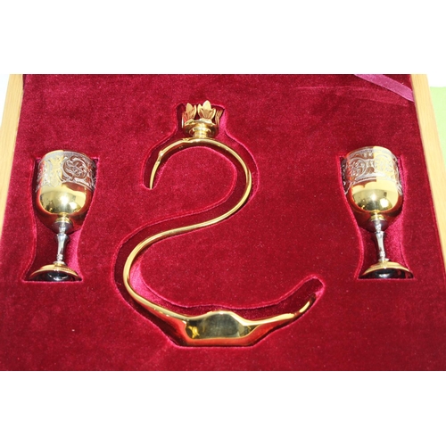 475 - RUSSIAN CANDLE HOLDER AND GOBLETS AND TRAY
20CM