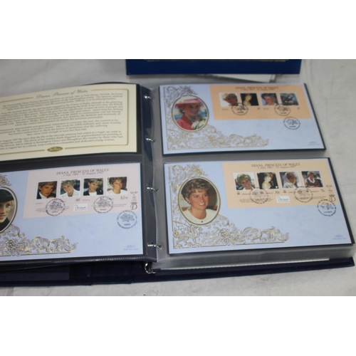 830 - 2 ALBUMS OF DIANA PRINCESS OF WALES 1ST DAY COVERS ETC