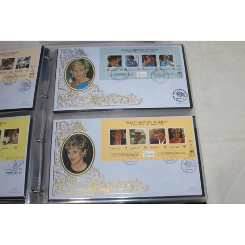 830 - 2 ALBUMS OF DIANA PRINCESS OF WALES 1ST DAY COVERS ETC