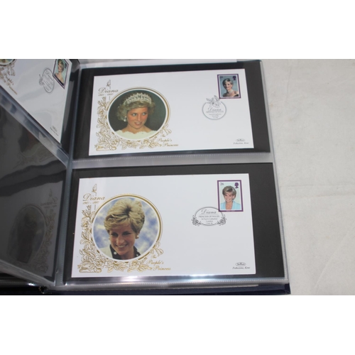 830 - 2 ALBUMS OF DIANA PRINCESS OF WALES 1ST DAY COVERS ETC