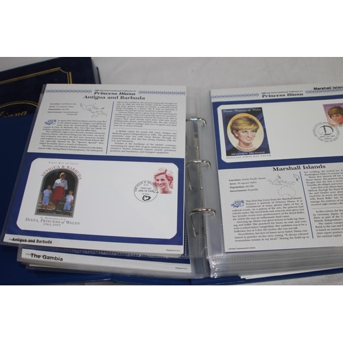 830 - 2 ALBUMS OF DIANA PRINCESS OF WALES 1ST DAY COVERS ETC