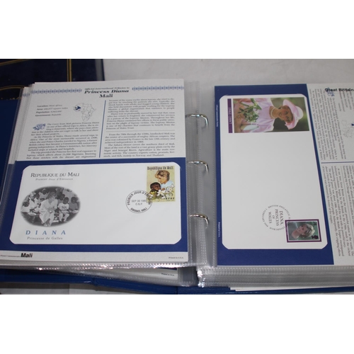 830 - 2 ALBUMS OF DIANA PRINCESS OF WALES 1ST DAY COVERS ETC