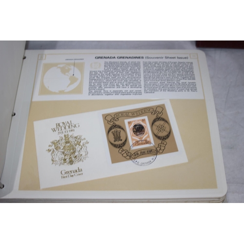 832 - 3 ALBUMS OF THE ROYAL WEDDING 1ST DAY COVERS ETC