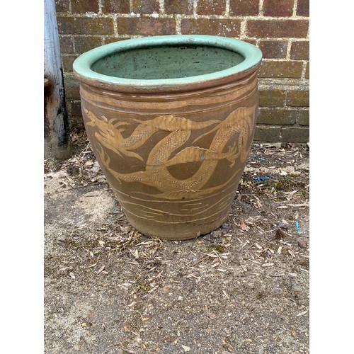 142 - LARGE DRAGON GARDEN POT 
51CM