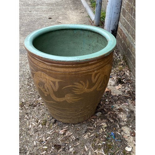 142 - LARGE DRAGON GARDEN POT 
51CM