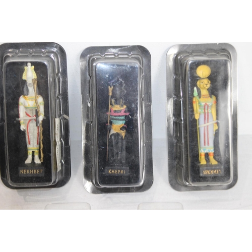 816 - 9 X ANICENT EGYPT MAGIZINE COLLECTABLE EGYPTIAN FIGURES