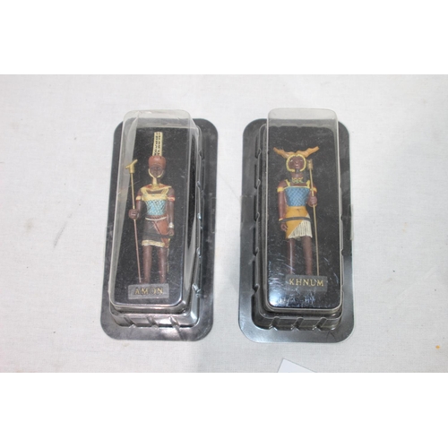 816 - 9 X ANICENT EGYPT MAGIZINE COLLECTABLE EGYPTIAN FIGURES