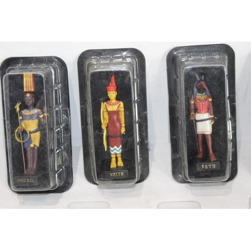 817 - 9 X ANICENT EGYPT MAGIZINE COLLECTABLE EGYPTIAN FIGURES