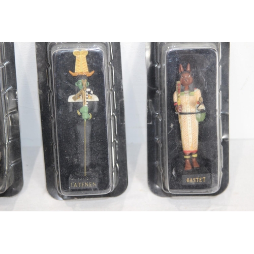 817 - 9 X ANICENT EGYPT MAGIZINE COLLECTABLE EGYPTIAN FIGURES