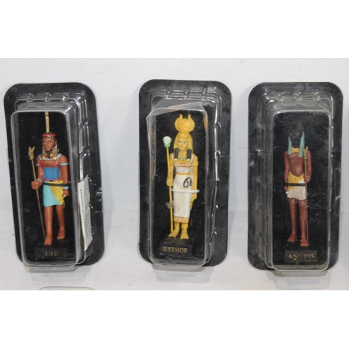 818 - 9 X ANICENT EGYPT MAGIZINE COLLECTABLE EGYPTIAN FIGURES