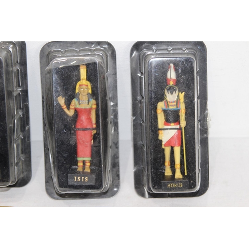 818 - 9 X ANICENT EGYPT MAGIZINE COLLECTABLE EGYPTIAN FIGURES