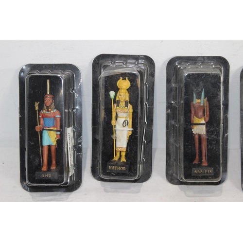 819 - 9 X ANICENT EGYPT MAGIZINE COLLECTABLE EGYPTIAN FIGURES