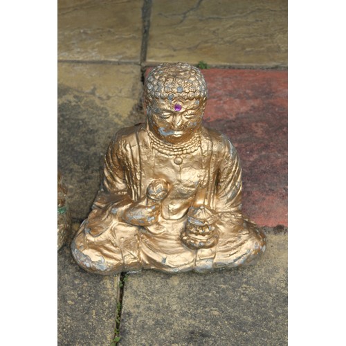 76 - 3 X ORIENTAL GARDEN FIGURES
42CM