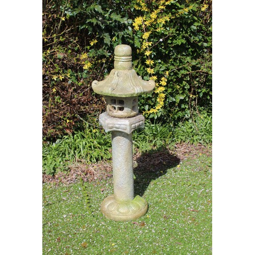 89 - ORIENTAL STONE GARDEN ORNAMENT
120CM