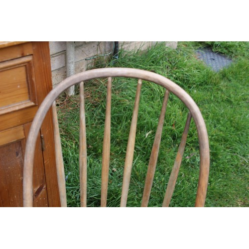 68 - PINE CUPBOARD WASH STAND, DESK AND CHAIR