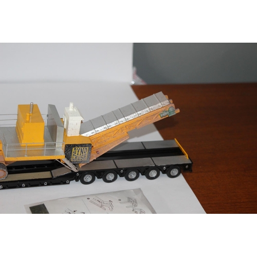 332 - CORGI KENWORTH W925 WITH KING TRAILER AND ROCK CRUSHER LOAD DIE-CAST MODEL WITH BOX