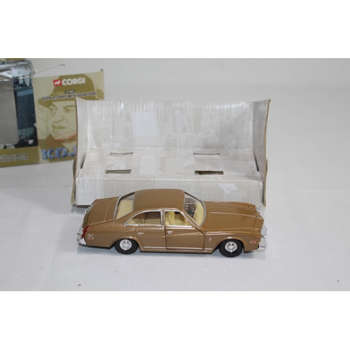 395 - CORGI BUICK AND WHITE METAL KOJAK FIGURE DIE-CAST MODEL WITH BOX