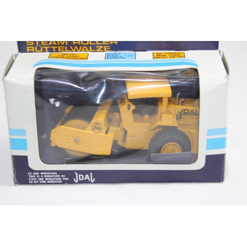 445 - JOAL STEAM ROLLER AND DUMP TRUCK DIE-CAST MODELS WITH BOXES