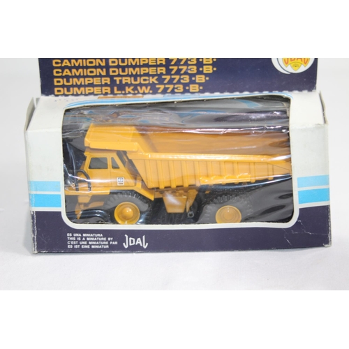 445 - JOAL STEAM ROLLER AND DUMP TRUCK DIE-CAST MODELS WITH BOXES