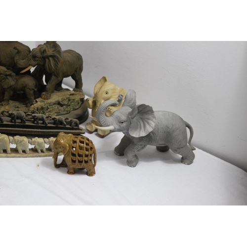 112 - LARGE QUANTITY OF ELEPHANTS 
23CM