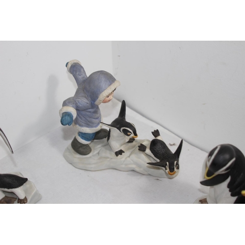 162 - QUANTITY OF FRANKLIN MINT PENGUINS
20CM