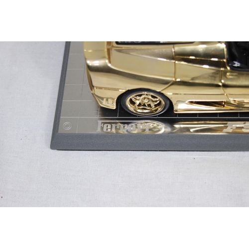 471 - FERRARI F50 ON PLAQUE DIE-CAST MODEL WITH BOX