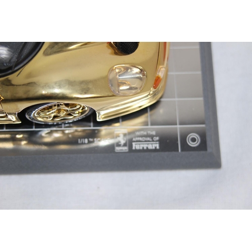 471 - FERRARI F50 ON PLAQUE DIE-CAST MODEL WITH BOX