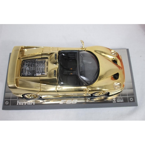 471 - FERRARI F50 ON PLAQUE DIE-CAST MODEL WITH BOX