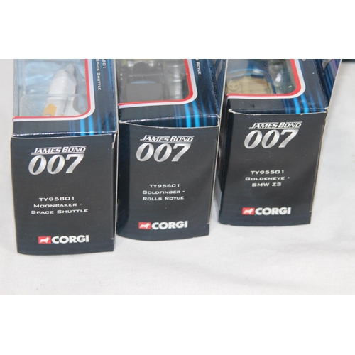 474 - QUANTITY OF CORGI JAME BOND 007 COLLECTORS VEHICLES DIE-CAST MODEL WITH BOX