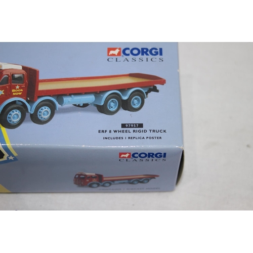 486 - CORGI ERF 8 WHEEL RIGID TRUCK 97957 DIE-CAST MODELS IN BOXES