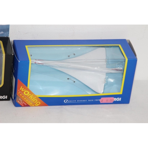 489 - 3 X CORGI CONCORDE REPLICAS DIE-CAST MODEL IN BOX