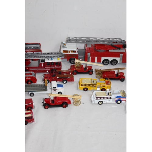 493 - LARGE QUANTITY OF DIE-CAST FIRE TRUCKS WITHOUT BOXES