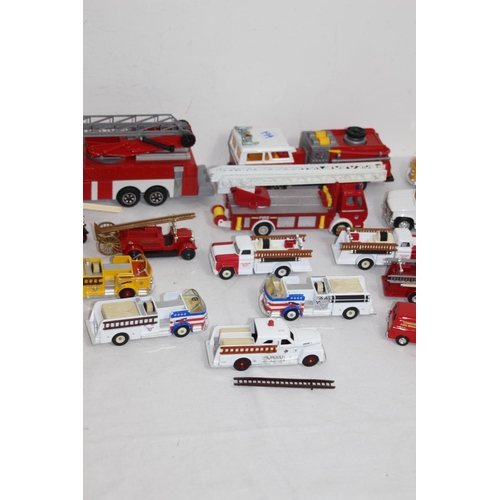 493 - LARGE QUANTITY OF DIE-CAST FIRE TRUCKS WITHOUT BOXES