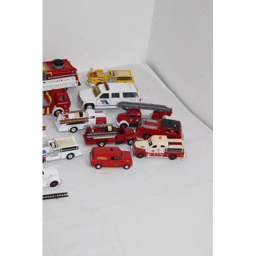 493 - LARGE QUANTITY OF DIE-CAST FIRE TRUCKS WITHOUT BOXES