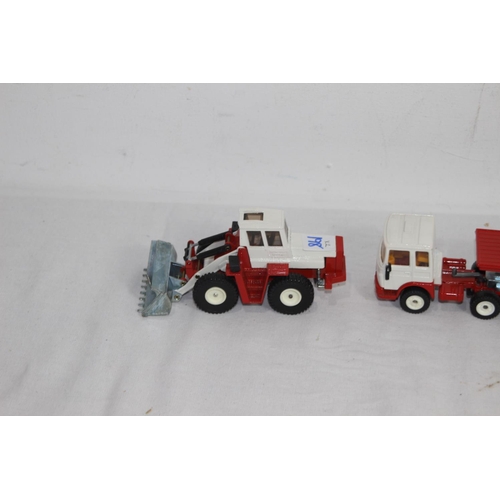 497 - MAN TRAILER AND LOADER VPLUS ONE OTHER DIE-CAST MODELS WITHOUT BOXES