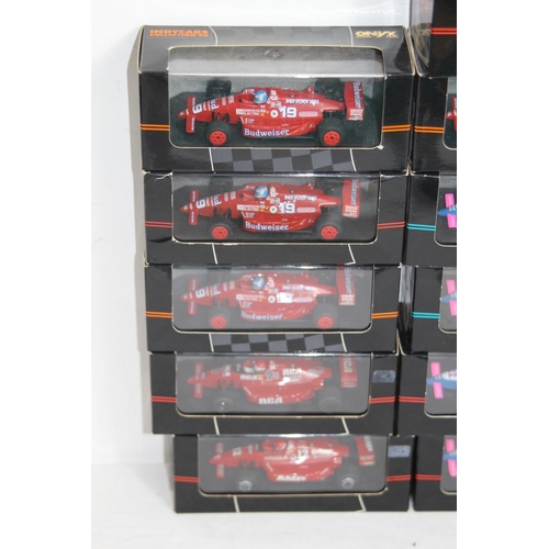 501 - 16 X ONYX 1/43 DIE-CAST INDY CAR 1990 RACING CARS BOXED