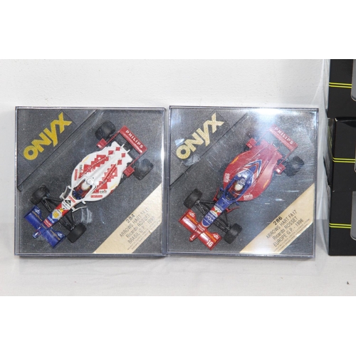 502 - 11 X ONYX 1/43 DIE-CAST FORMULA ONE 1990'S CARS BOXED