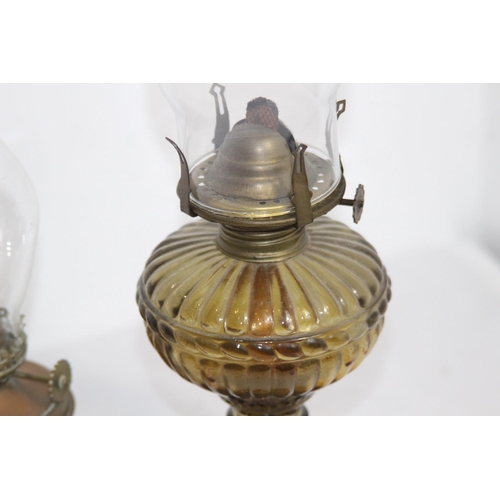 192 - 2 X VINTAGE OIL LAMPS 
16CM